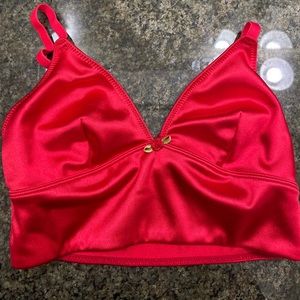 So cute, red silky Bralette